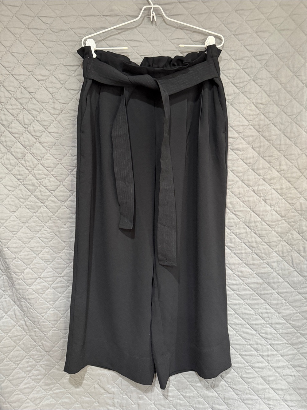Madewell ‘Huston’ Wide Leg Tie-Waist Cropped Pants XL - Picture 3 of 4